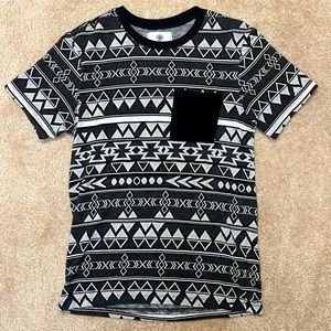 Retro Patterned Pocket Shirt